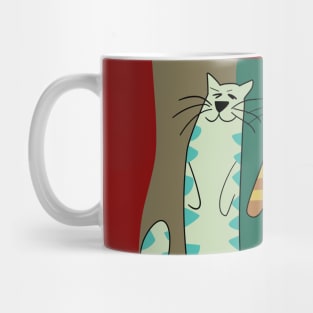 three funny cats Mug